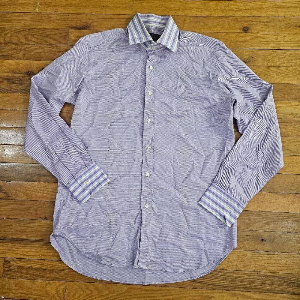 Etro Men's Purple Button Down Shirt Size 40